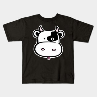 Cute Cow Head Kids T-Shirt